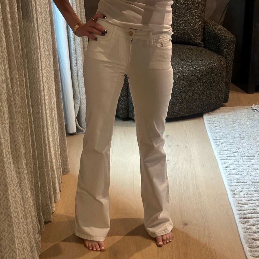 Joe's Jeans White Wide Leg Jeans- size 25